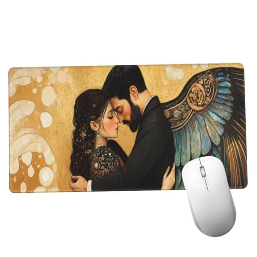 Amarillo Alfombrilla Ratón 1400x600x3mm Alfombrilla Raton XXL con Base de Goma Antideslizante,Accesorios Gaming Pareja,Ordenador Gamer Regalos,Mouse Pad Gaming Mejora La Precisión Y La Velocida Y1364