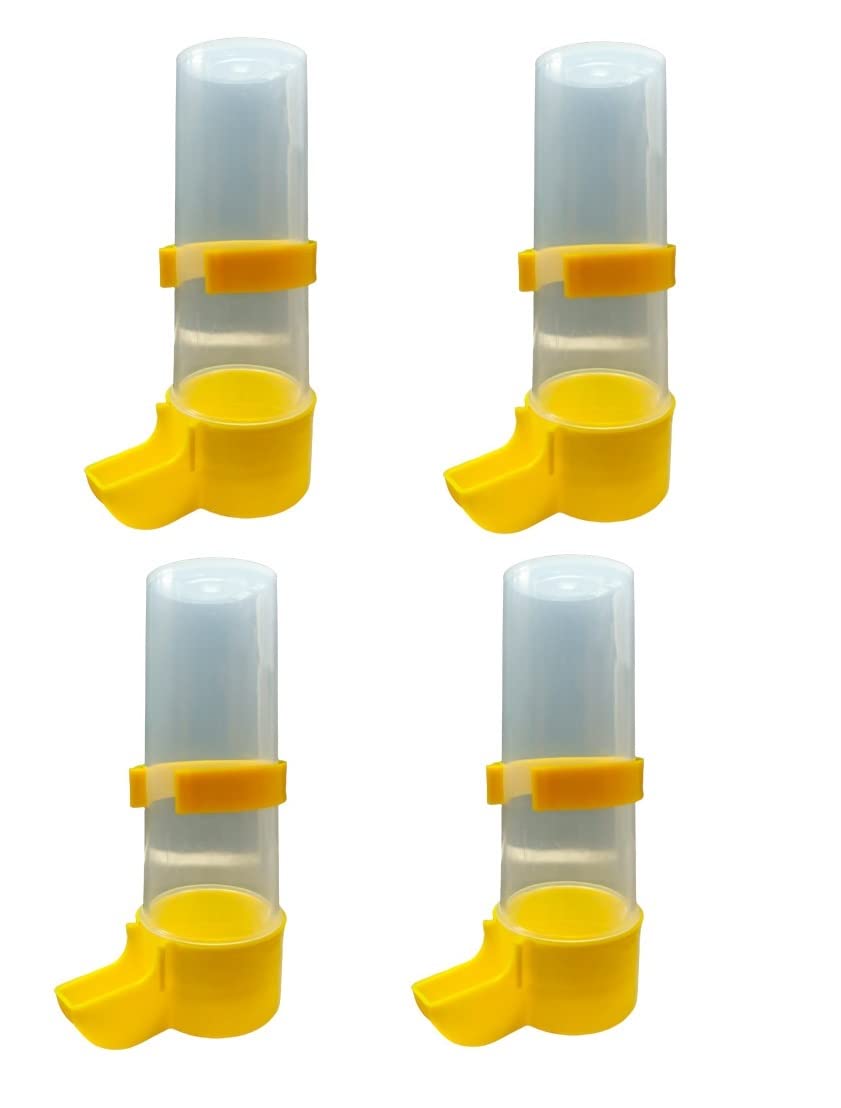 Pets Wizard - Cage Combo - Birds Water & Food Feeder 140 ML for Imported Type Cages - Pack of 4 (Yellow - Color) (B09K4GBFY7) Amazon Price History, Amazon Price Tracker