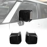 Door Rear View Mirror Cover Fit for Toyota Land Cruiser Prado 250/Lex@us GX 2024 2025, ABS Exterior Side View Mirror Cover Auto Door Rearview Mirror Protective Trim Cap, 2PCS(Bright Black)
