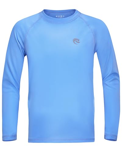 Image of Boys UPF 50+ Swim Shirt Long Sleeve, 1 or 2 Pack Rash Guard Tops