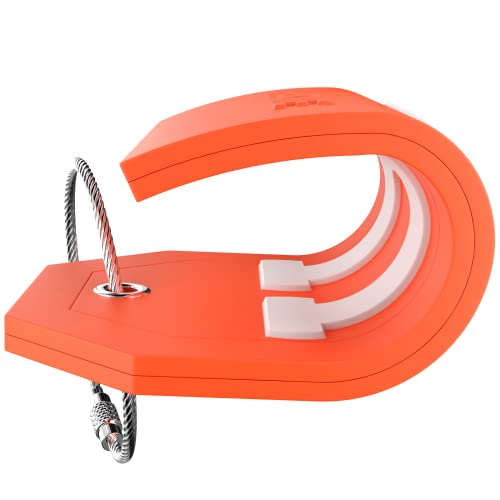 Image of Initial Luggage Tag with Full Privacy Cover and Stainless Steel Loop - (Letter U)
