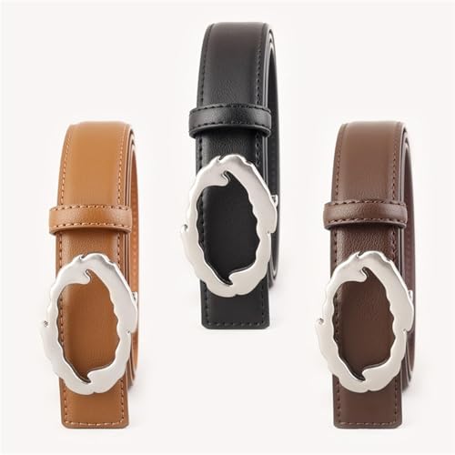 Version Of Simple Flower Snap Belt Men And Women Casual Jeans Belt2