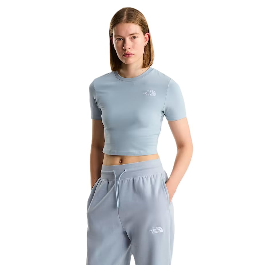 T-Shirt Femme The North Face Essential Cropped Slim haut noir