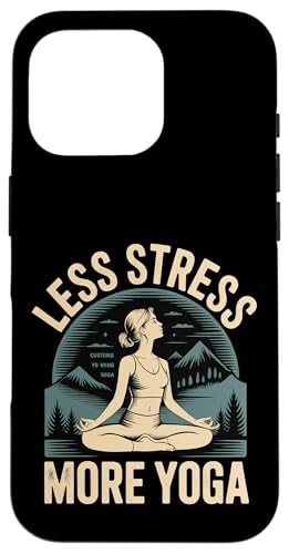 Less Stress More Yoga �ґz�̕��͋C�A���a - �X�}�z�P�[�X iPhone 16 Pro �p