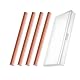 RRRST 4PCS Rein Kupferstäbe 5mm x 100mm, Länge 100mm, Durchmesser 8mm, Kupferreinheit 99.9%, Rundstab aus reinem Kupfer für Handwerk DIY Schmuck Modell