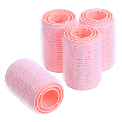 VICASKY 12pcs Curlers Hair Grip Wave Large Silk Rollers Foam Flexible Curls Curling Self-adhesive Tape Pink