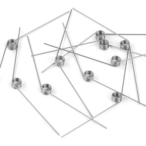 GUNGY Torsionsfeder Edelstahl Drehfeder Drahtdurchmesser 0,6 mm Innendurchmesser 4 mm Armlänge 40 mm 135° 5 Runden Maximaler Einsatzwinkel 59° Rechtsdrehend Größe 0,6x4x40 mm