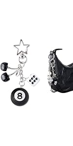 Amazon.com: GTUDOR 8 Ball Cherry Keychain, Pool Eight Ball