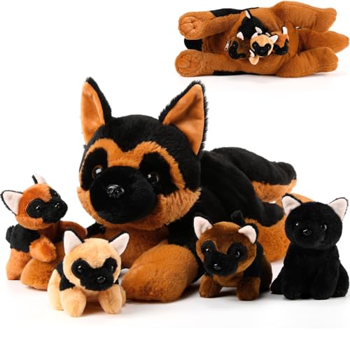 Materiale morbido: i simpatici cuccioli di peluche sono realizzati con materiali morbidi, materiale PP e tessuto; Comodi da toccare e abbastanza sicuri, saranno i tuoi compagni intimi per il gioco e il sonno
