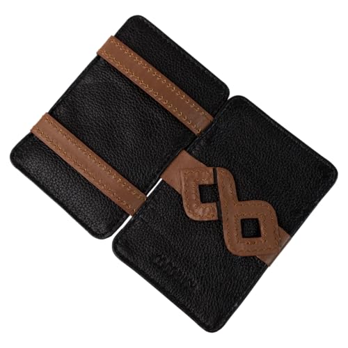 Leather Magic Wallets For Men - Classic Design, Unique Leather Card Holder - Stylish & Durable Men's Wallet (Black)3