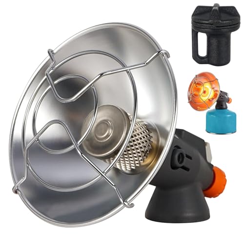 Wedhapy Calentador de Gas para Camping Calentador portátil de Gas para Camping de butano para Exteriores con válvula de Control de Tienda de campaña de Calentamiento rápido para senderis