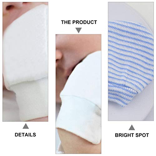 STOBOK 6 Pares de Luvas de Algodão para Bebês Recém-Nascidos Sem Arranhões Luvas para Bebês Luvas An