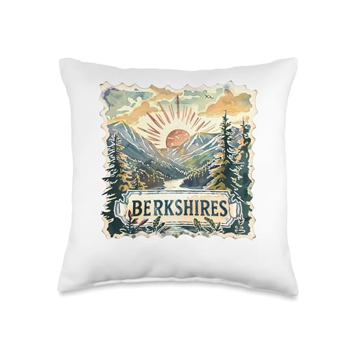 Berkshires MA Watercolor Travel Souvenir Pillow