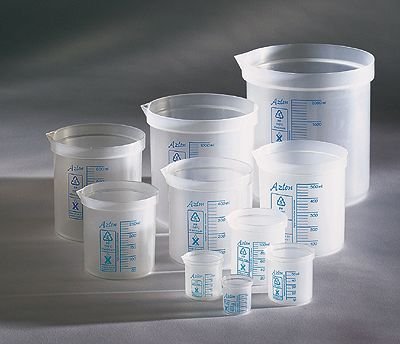 Azlon 522085-0400 Polypropylene "Square Ratio" Beaker, 400 mL