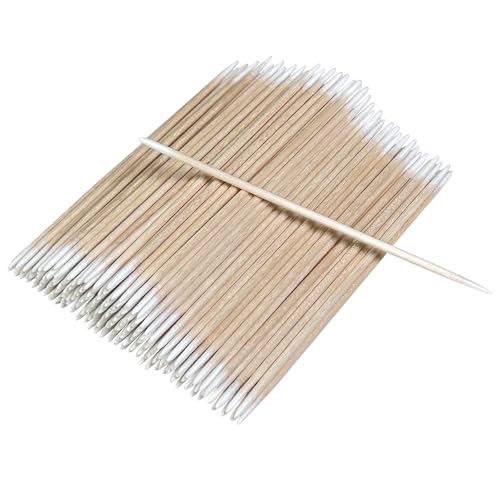 200 Pcs Double Pointed Cotton Swabs for Nails, 4 Inch Lint Free