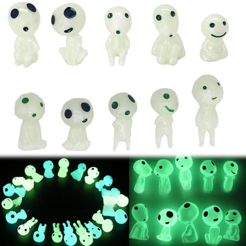 LUMOOM 20 Stück Waldgeister Gartendeko Leuchtende, Prinzessin Mononoke Elfen Figuren, Leuchtende Gartendeko Figuren für Garten, Topfpflanze, Miniatur Garten, Schlafzimmer (Blau + Grün) LUMOOM 20 Stück Waldgeister Gartendeko Leuchtende, Prinzessin Mononoke Elfen Figuren, Leuchtende Gartendeko Figuren für Garten, Topfpflanze, Miniatur Garten, Schlafzimmer (Blau + Grün)