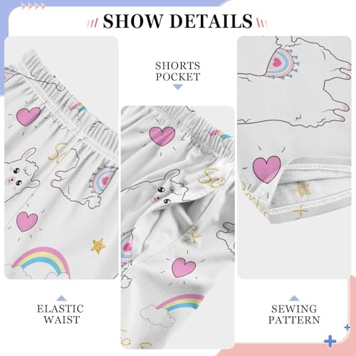 ZZXXB So Sweet Llama Boys Long Pants Soft Trousers Elastic Waist Kids Lounge Bottoms with Pockets S-XL4