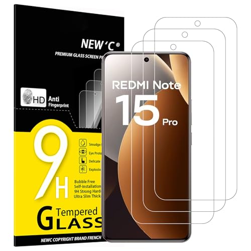 NEWC 3 Stück für Xiaomi Redmi Note 15 Pro 5G für Panzerglas (6 83 Zoll) (NICHT kompatibel mit Xiaomi Redmi Note 15 Pro+) Frei von Kratzern 9H Härte HD Displayschutzfolie 0.25mm Ultra-klar