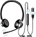 Produktbild Headset PC New Bee Computer Headset mit Mikrofon Business Headset USB Typ-C 3.5mm für Call Center Office Telefonkonferenzen Skype-Chat Webinar-Präsentationen Online-Kurse