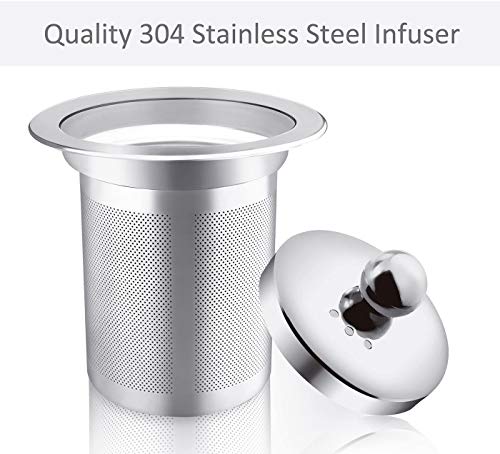 Kreative Teekanne, passend für eine Person, mit hitzebeständigem Edelstahlfilter, perfekt für Tee und Kaffee (450ml)