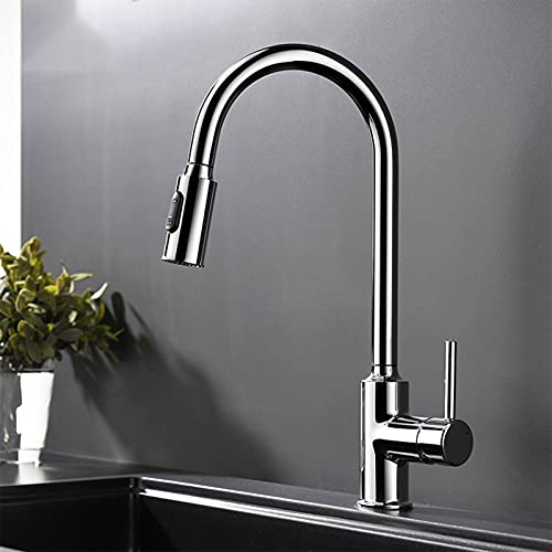 Mitigeur d'eau chaude et froide double poignée en laiton pour évier moderne
