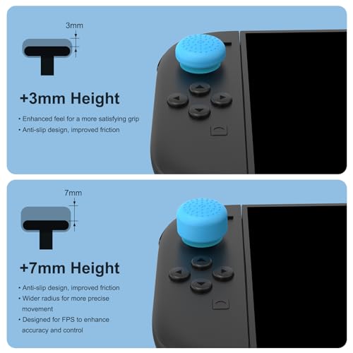 8 Pack Thumb Grips Compatible with Nintendo Switch 2 (2025), WEOTOO Thumb Grip Caps for Switch 2, Enhanced Gaming Grip Set, Joycon Grip Button Stick Cover, Improve Control and Guard Joystick Wear - Image 5