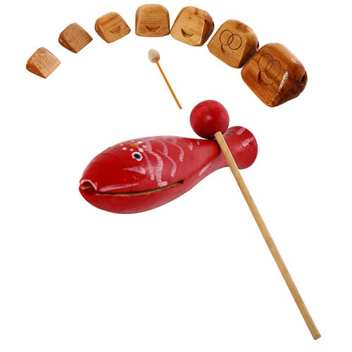 Amazon.co.jp: 木魚 子供の教育音楽玩具-木魚 木魚 ミニ セット 携帯