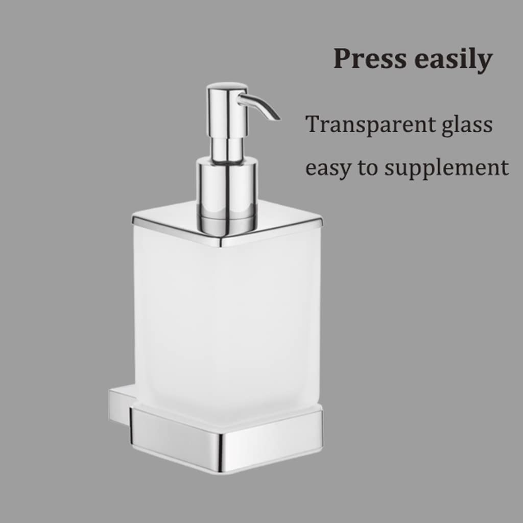 Dozownik mydła Glazen Zeepdispenser Muurbevestiging Herbruikbare Werkbladen Lotion Dispensers Badkamer Handpers Type Lotion Fles 8.5oz do łazienki