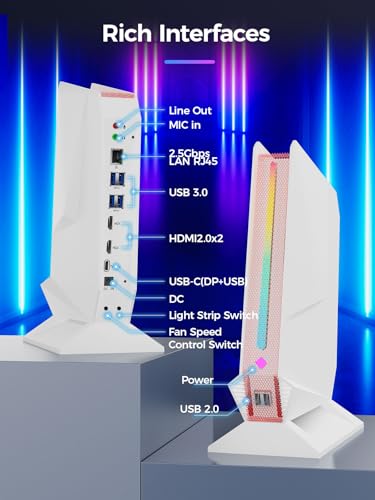 Image of TOPGRO T1-Pro Mini Gaming PC Core i9-13900HK /RTX4060 8G GDDR6,Mini Gaming Computer 64GB RAM DDR5-5200,2TB PCIe4.0 SSD,Adjustable RGB Light,WiFi6E /BT5.3 /2.5G LAN /USB-C 4K@60Hz Win11 Pro Mini Desktop PC