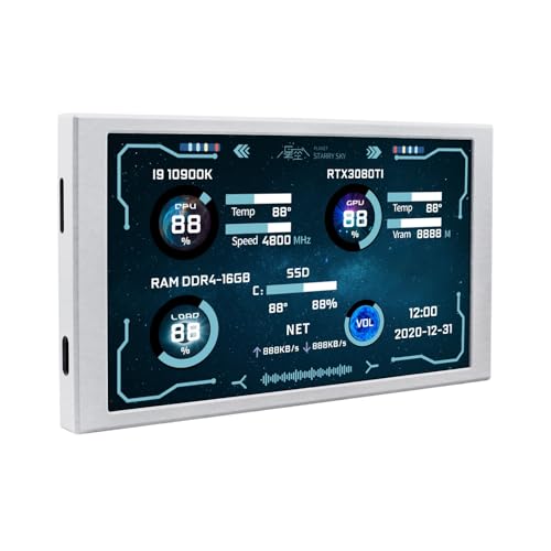 5.2 インチ USBC セカンダリディスプレイ PC CPU GPU モニタリング動的編集可能なテーマ軽量ポータブルスクリーンビデオ背景