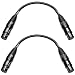CNCESS XLR Female to Female 3-Pin Microphone Gender Changer Cable, Low Noise Adapter, 2 Pack