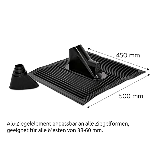 TechniSat Alu Dachziegel Set, Schwarz – Ansicht 3