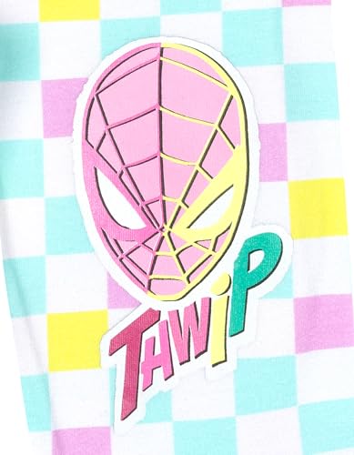 Image of Marvel Girls Oversized Drop Shoulder T-Shirt and Bike Shorts Outfit Set Toddler to Big Kid Sizes (2T - 14-16)