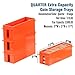 BankSupplies Quarter Large Capacity Coin Storage Box - Orange - 300 Dollar Capacity - Coin Organizer - High Capacity Coin Box - Stackable Rolled Quarter Holder