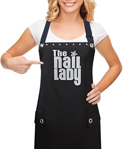 Manicure Pedicure Nail Tech Apron, The Nail Lady (Pink)