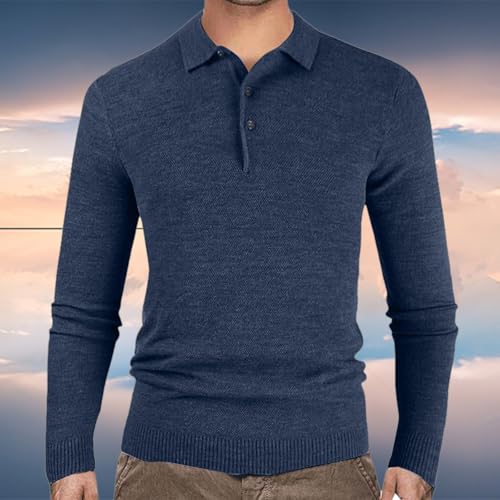 Chaqueta de punto hombre con botones en azul marino talla M para otoño 2