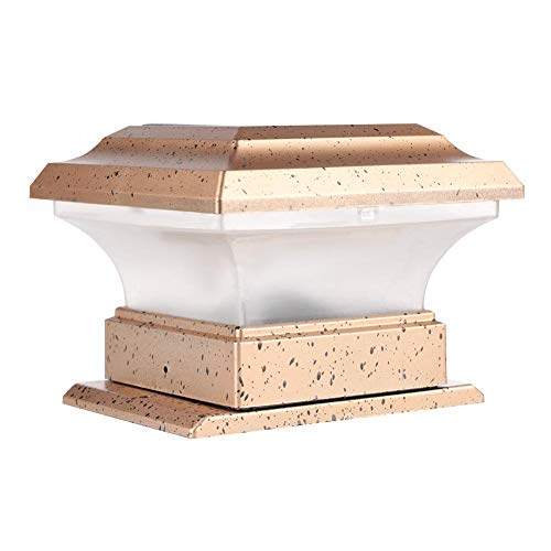 MAGT LED Light, Solar Power Fence Post Lights Traditional Waterproof Outdoor Garden Landscape Yard Pillar Lamp Warm Light