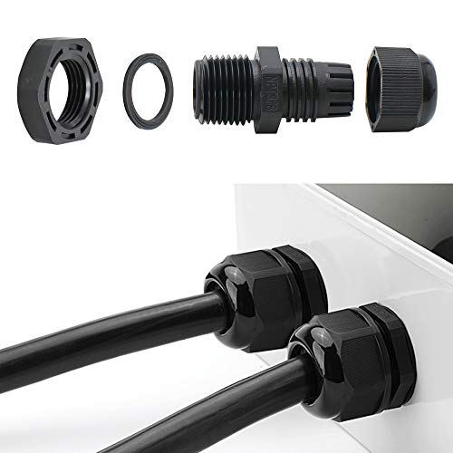 Makerele Weatherproof Outdoor Box Electrical With Wall Bracket 5.9"5.9"3.5" (15015090Mm) Outdoor Universal Durable Cable Enclosure Includes Mounting Panel Dustproof With 2 Npt 1/4” Glands #TOP4