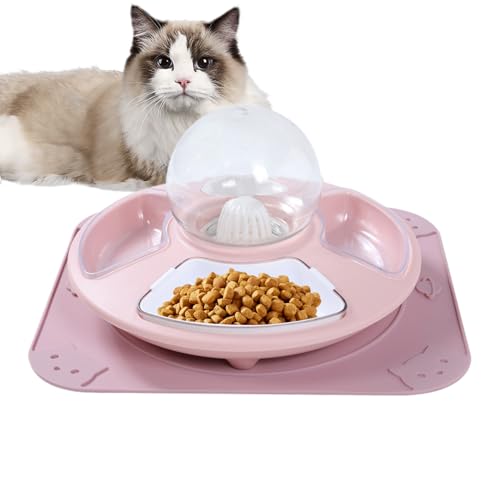 Cuencos para gatos – Plato de riego multifunción para gatos de interior, plato de alimentación de gatitos para rutina de comidas para padres de mascotas, apartamento, sala de estar, oficina