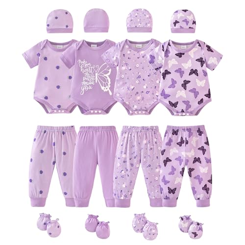 Image of Baby Layette Sets Unisex Newborn Baby Boys Girls Essentials Gift Set 16-Piece Infant Baby Outfit Clothes