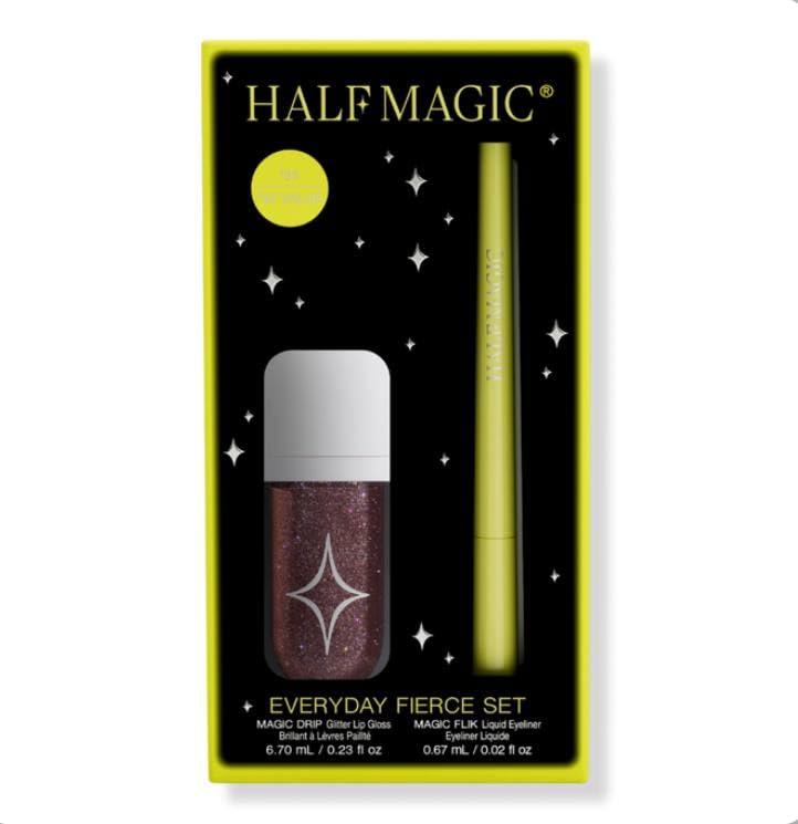 HALF MAGIC Everyday Fierce Set - Magic Flik eyeliner and Magic Drip Chaos Prone lip gloss