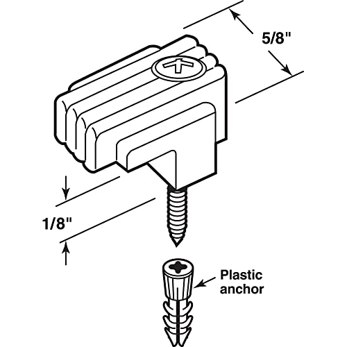 Image of Prime-Line U 9002 1 /8 in, Clear Acrylic Mirror Clips, Set of 6
