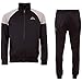 Kappa Trainingsanzug ULFINNO I Freizeitanzug für Herren I Cooler Zweiteiler für Freizeit, Sport, Fitness-Studio, Home Office & Fußball I Trainingsjacke & Sporthose aus 100% Polyester I XL, schwarz