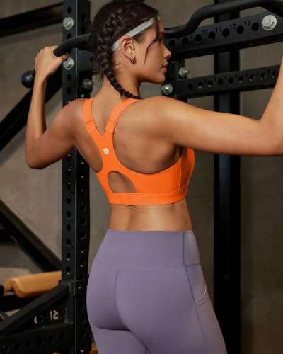 Image of RUNNING GIRL Sports Bras for Women High Support, Adjustable Straps High Impact Racerback Bra with Hook Closure Molded Cup