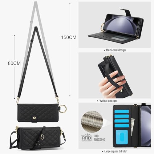 Étui en cuir Galaxy Z Fold 3 beige élégant avec fermeture magnétique premium