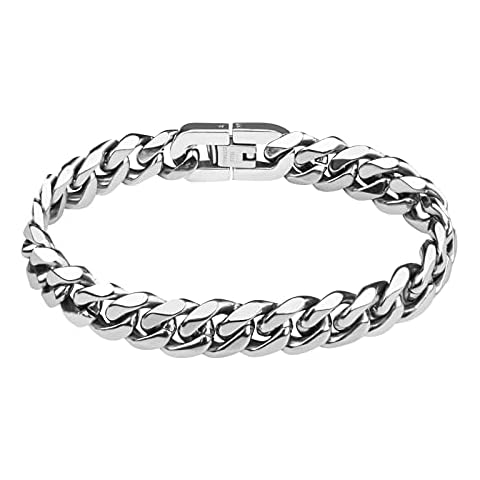 Flintronic Men's Antique Silver Bracelet Cover