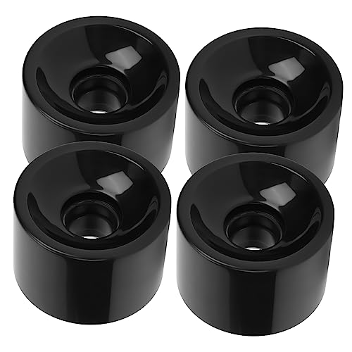 BESTonZON 4Pcs Professional Long Board Skateboard PU Wheels Shock Resistant High Resilience Easy to Install Durable Replacement Wheels for Cruising and Tricks