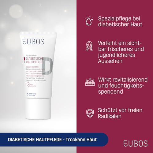 2. Bild von EUBOS DIABETISCHE HAUTPFLEGE | Gesichtscreme | Tägliche Pflege für ein sichtbar frischeres, jugendlicheres Aussehen | Spendet Feuchtigkeit für trockene Haut | 50ml