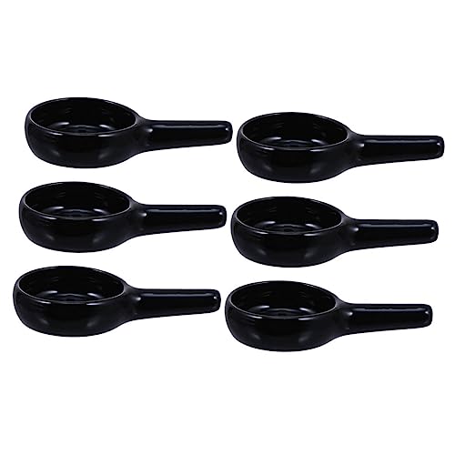 Cabilock 6pcs Candle Tray Candle Ceramic Tray Little Candle Spoon Ceramic Candle Spoon Candle Plate with Handle Tealight Candle Spoon Tealight Wax Warmer Oil Burner Tray Candle Holder