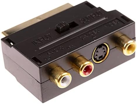 CDL Micro SCART to SVHS/S Video + 3 x RCA Phono TV Converter, Adapter